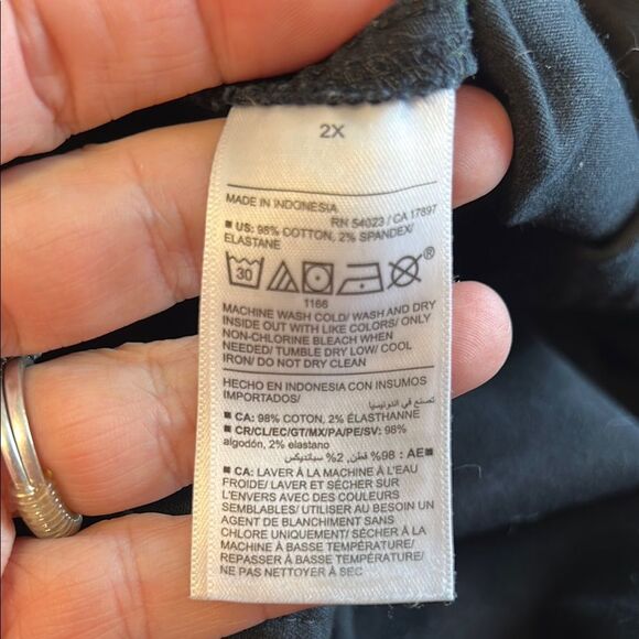 OLD NAVY Size 2X High-Rise OG Chino Shorts Black 5” Stretch Cotton Pockets - Picture 6 of 7